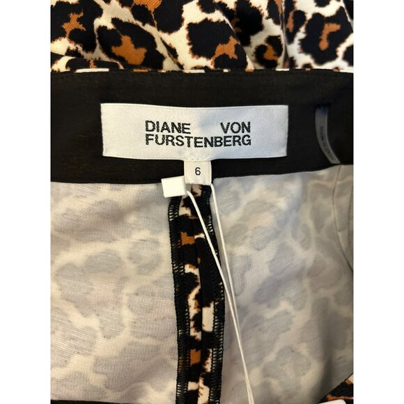 Diane Von Furstenberg Women's Leopard Print Pants Size 6 Rayon Blend NWT - Picture 5 of 6